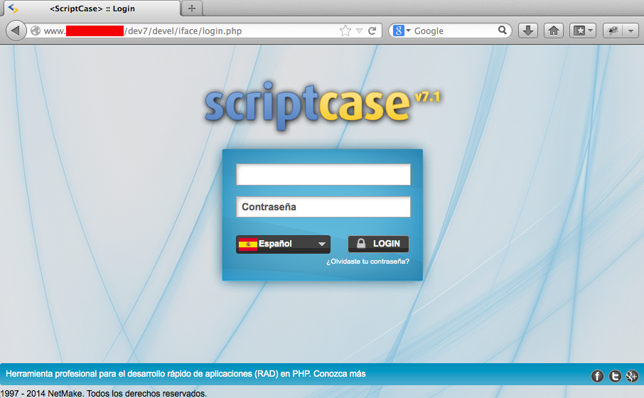 ScriptCase Login